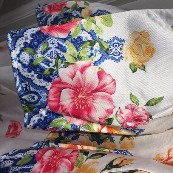 Floral Maxi Dress Party Gown Size L New - Picture 8 of 12